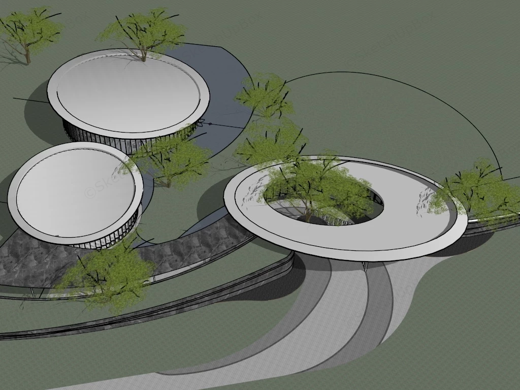 Landscape Pavilion Design sketchup model preview - SketchupBox