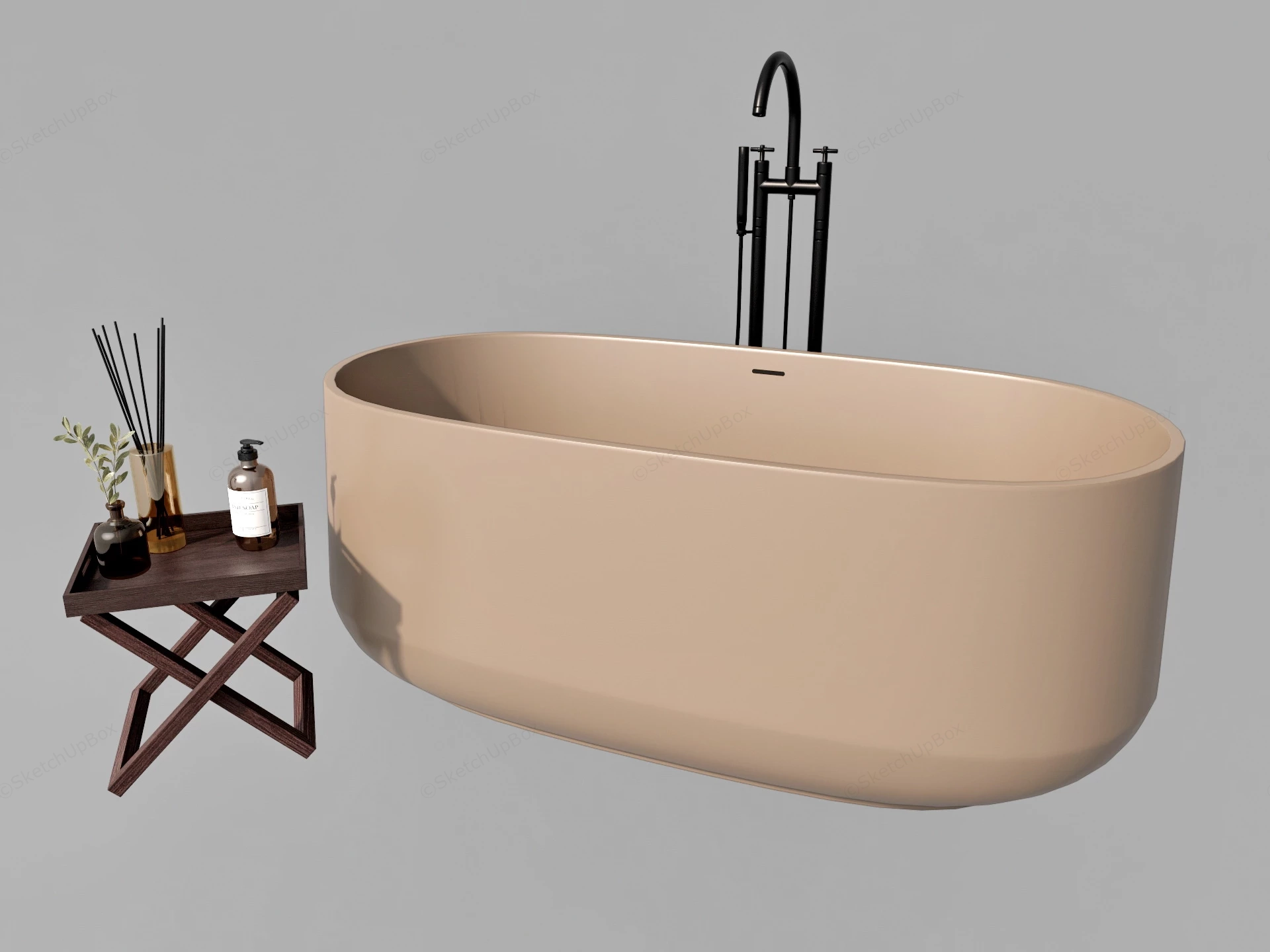 Modern Freestanding Bathtub sketchup model preview - SketchupBox