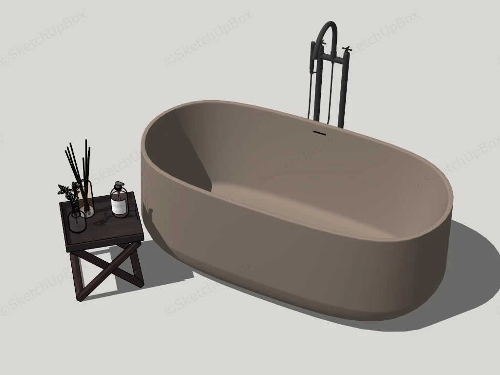 Modern Freestanding Bathtub sketchup model preview - SketchupBox