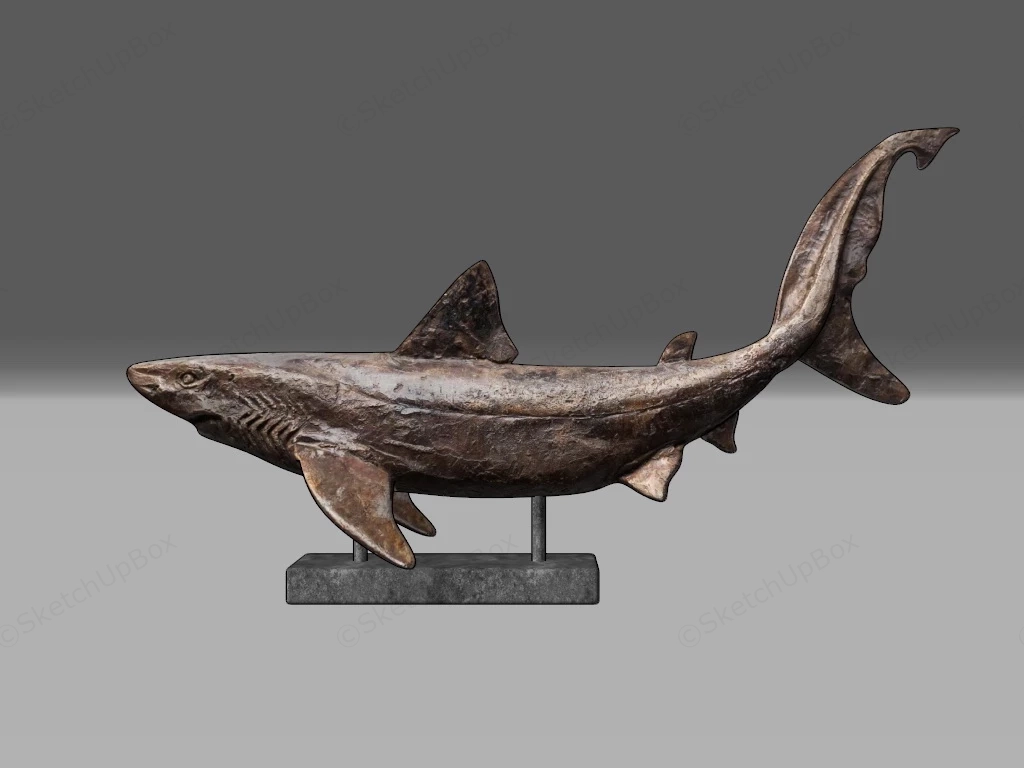 Bronze Shark Sculpture sketchup model preview - SketchupBox