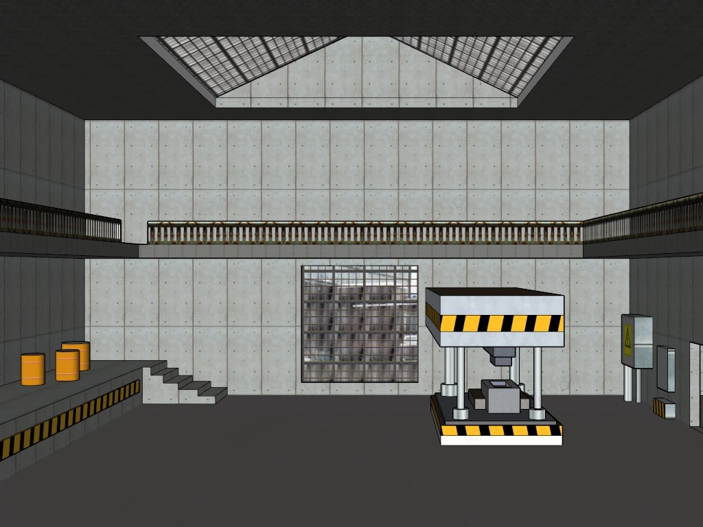 Industrial Factory Interior sketchup model preview - SketchupBox