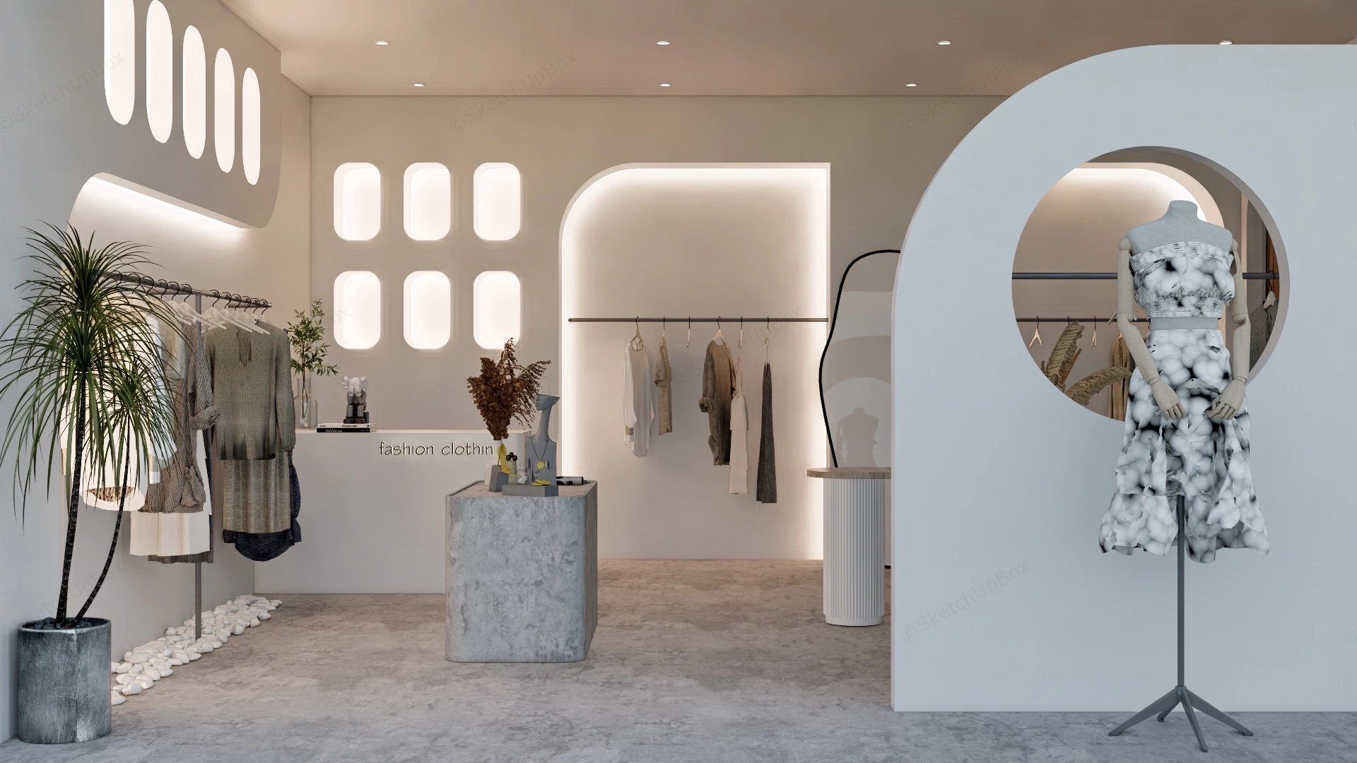 Women'S Fashion Clothing Store sketchup model preview - SketchupBox