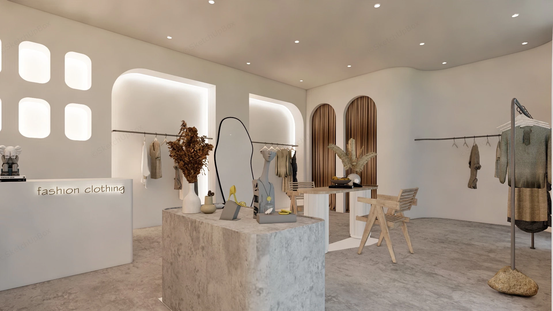 Women'S Fashion Clothing Store sketchup model preview - SketchupBox