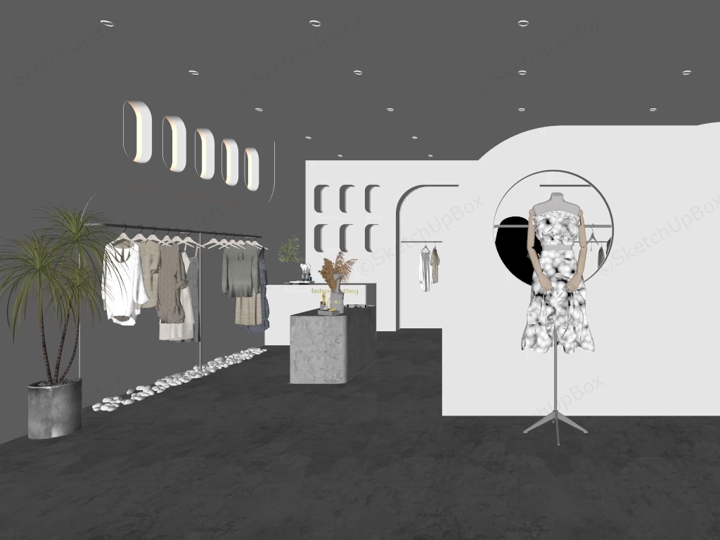 Women'S Fashion Clothing Store sketchup model preview - SketchupBox