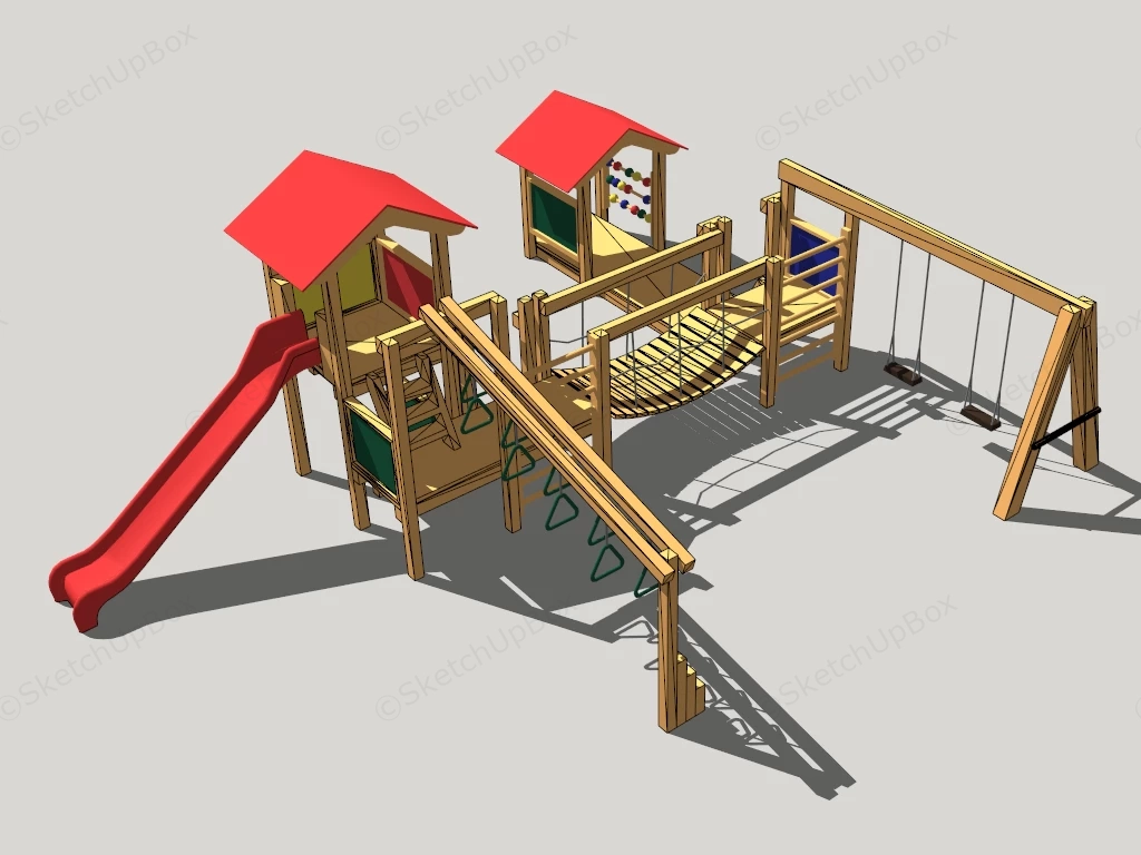 Big Backyard Playset sketchup model preview - SketchupBox