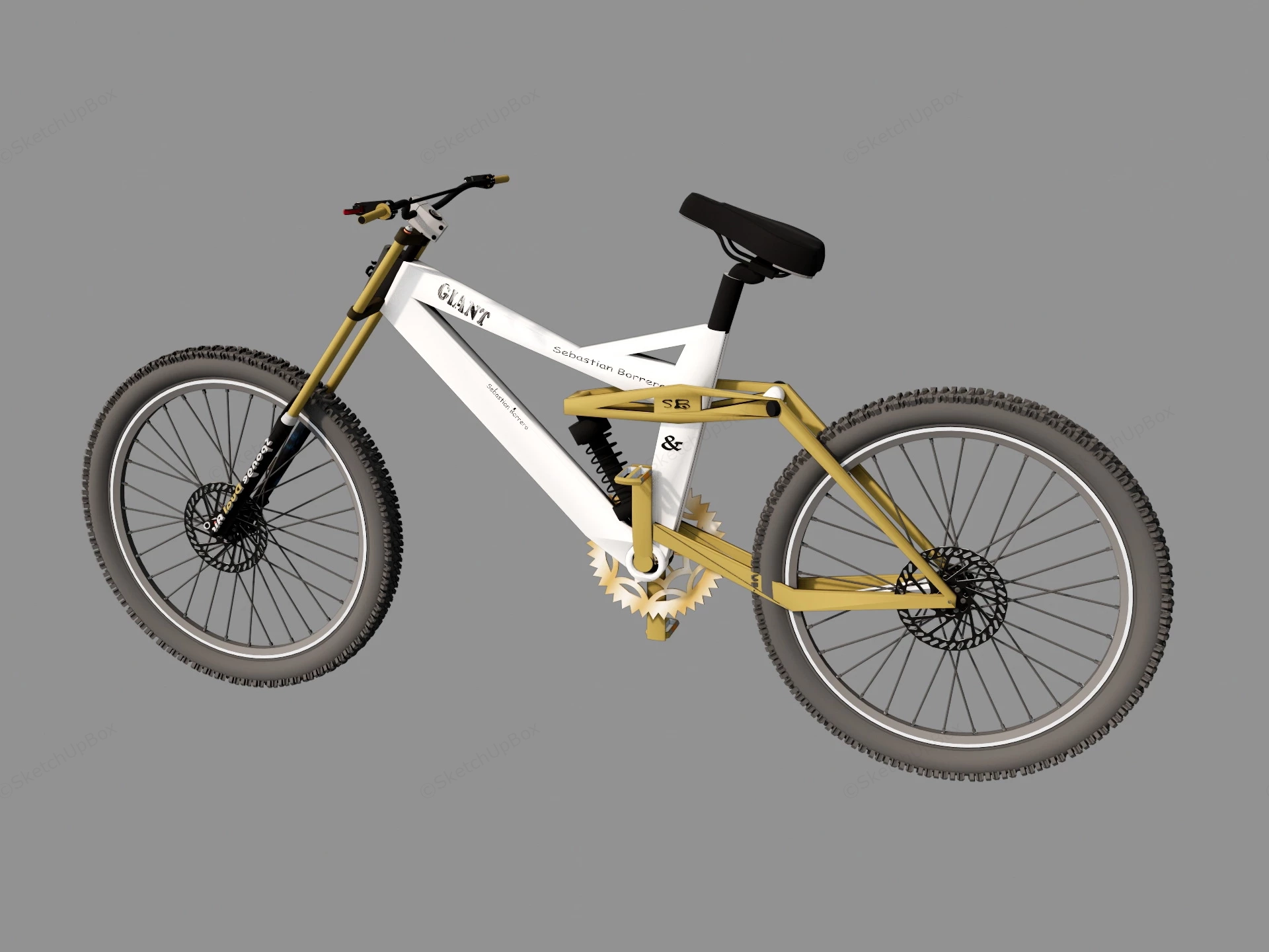 Giant Mountain Bike sketchup model preview - SketchupBox