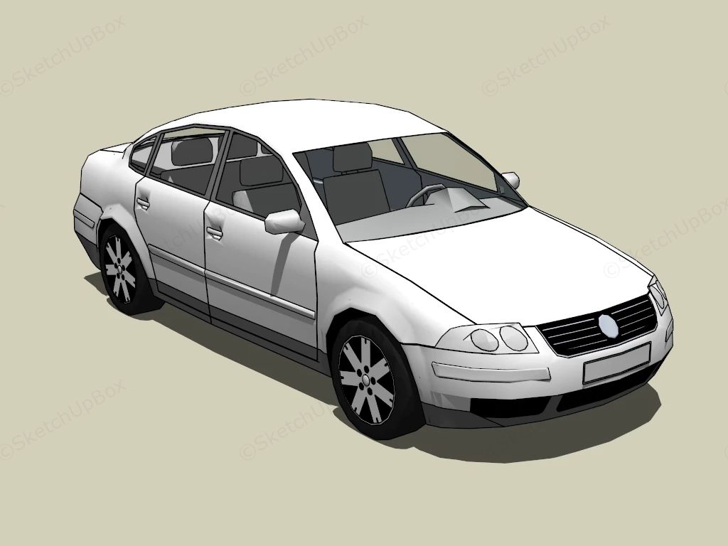 VW Passat Sedan sketchup model preview - SketchupBox