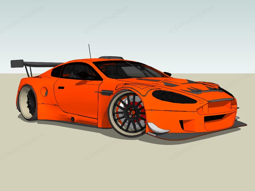 Aston Martin DBRS9 sketchup model preview - SketchupBox