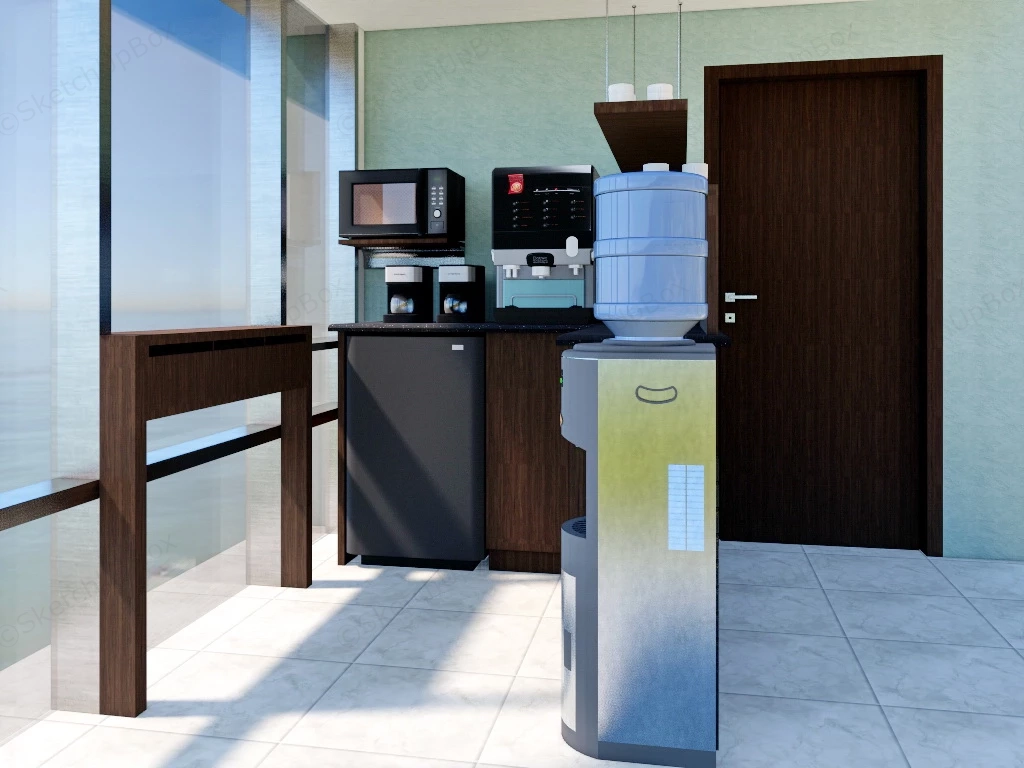 Small Office Coffee Bar sketchup model preview - SketchupBox