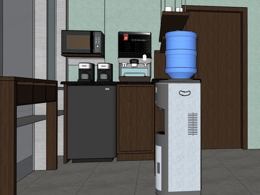 Small Office Coffee Bar sketchup model preview - SketchupBox