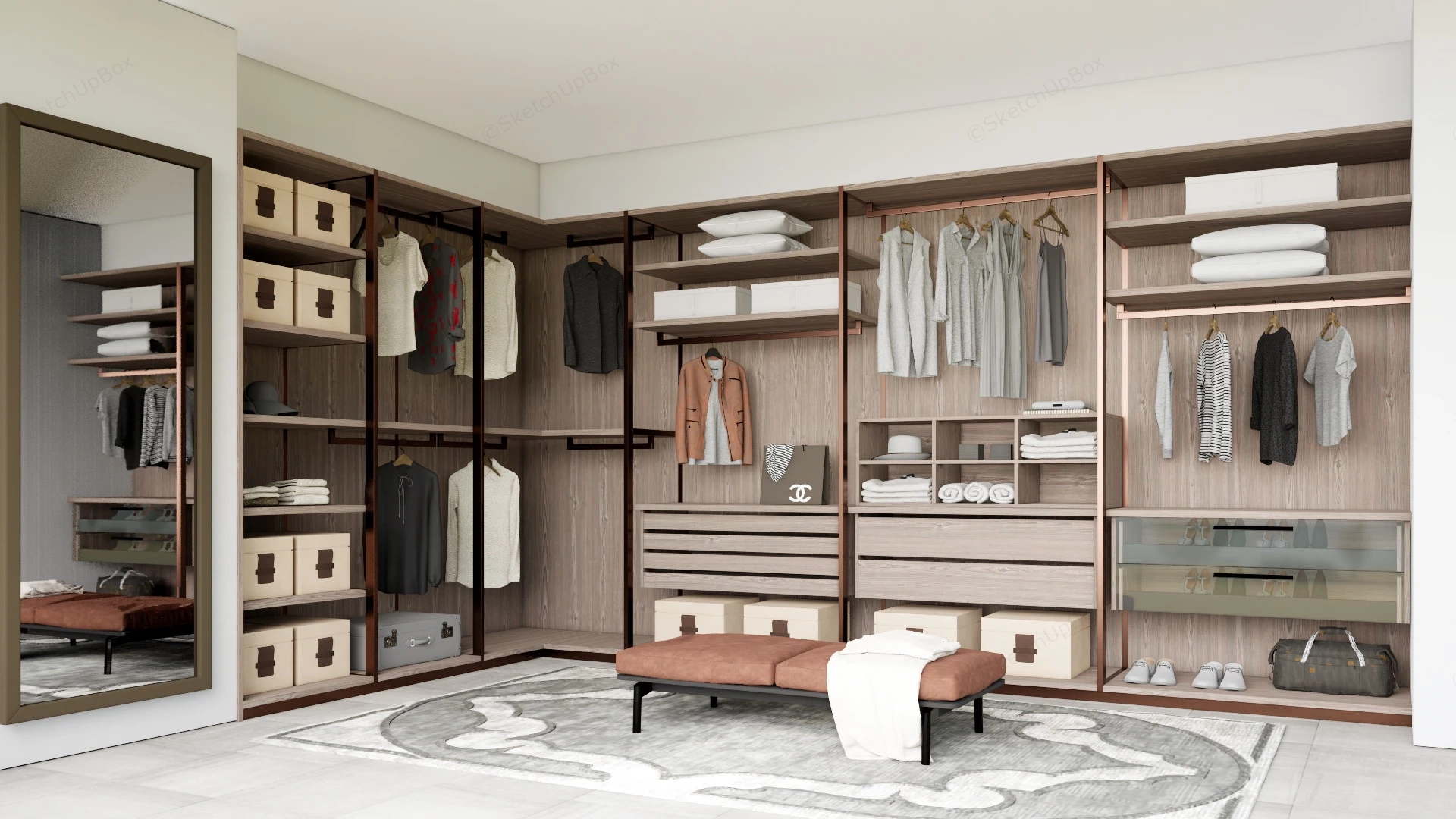 Home Dressing Room sketchup model preview - SketchupBox