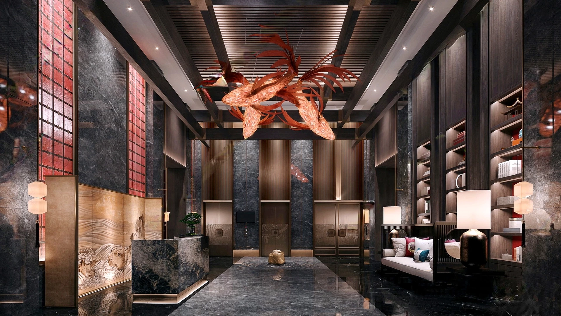 Luxury Clubhouse Reception sketchup model preview - SketchupBox