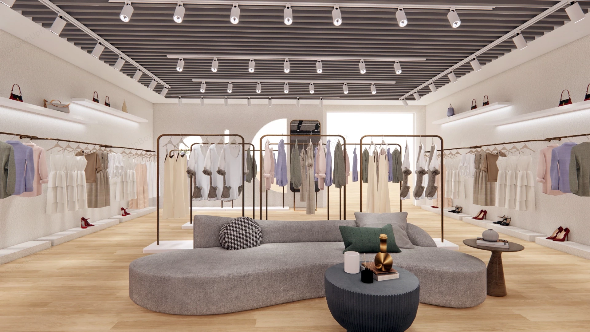 Luxury Clothing Store Interior sketchup model preview - SketchupBox