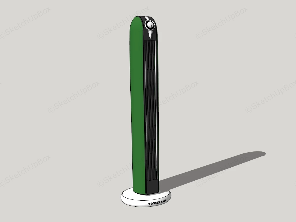 Tower Electric Fan Heater sketchup model preview - SketchupBox