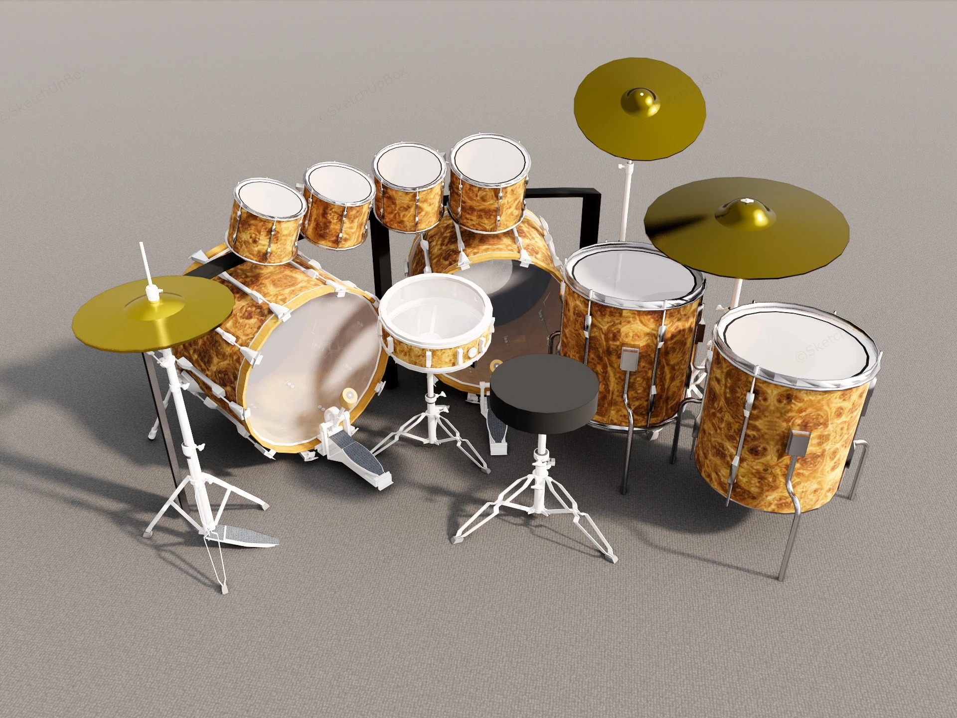 Tata Drum Set sketchup model preview - SketchupBox