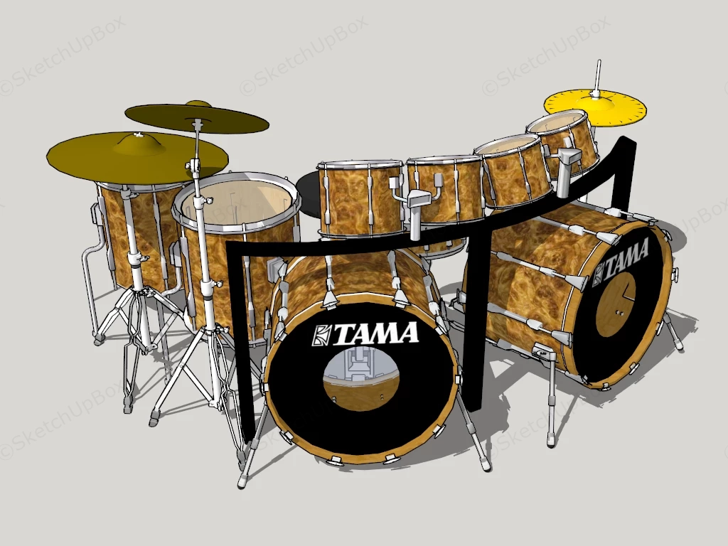 Tata Drum Set sketchup model preview - SketchupBox