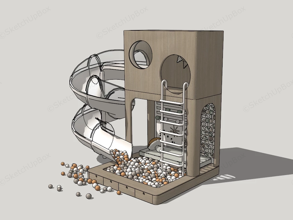 Indoor Playground Ball Pit For Home sketchup model preview - SketchupBox