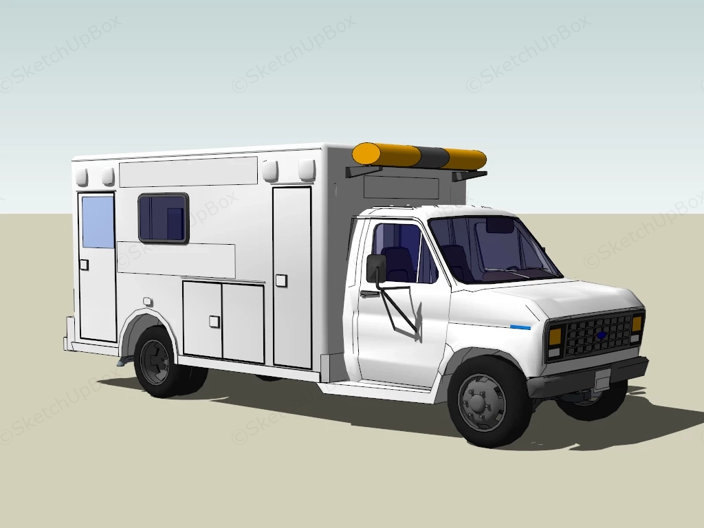 Ambulance Truck sketchup model preview - SketchupBox