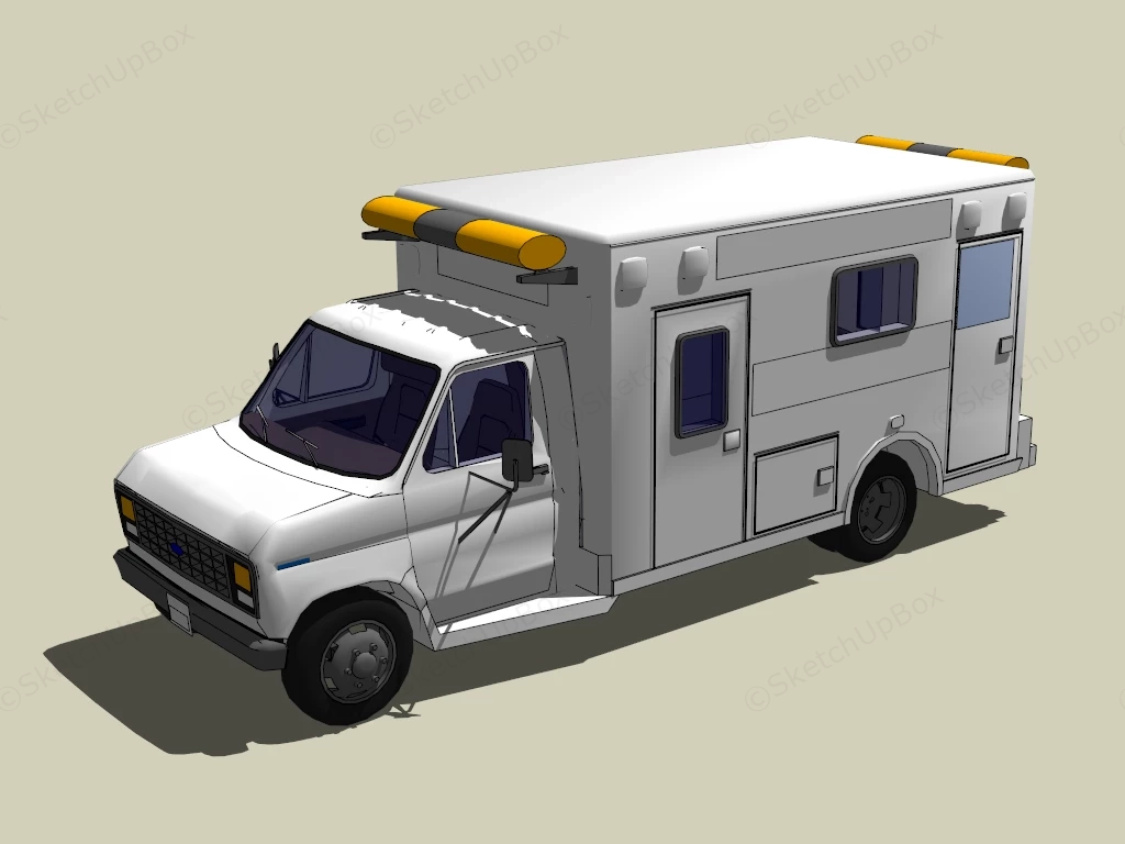 Ambulance Truck sketchup model preview - SketchupBox