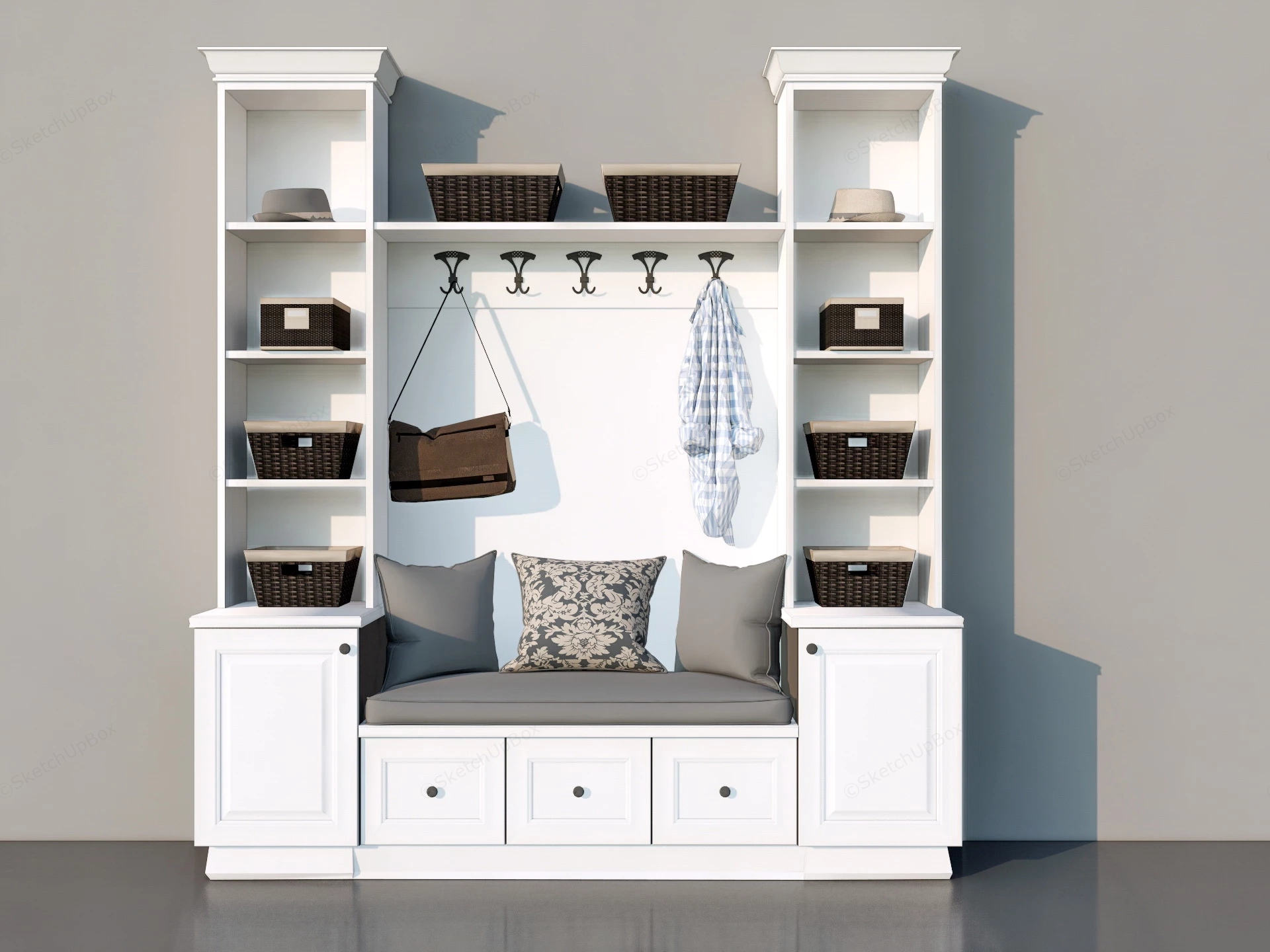 Small Entry Mudroom sketchup model preview - SketchupBox