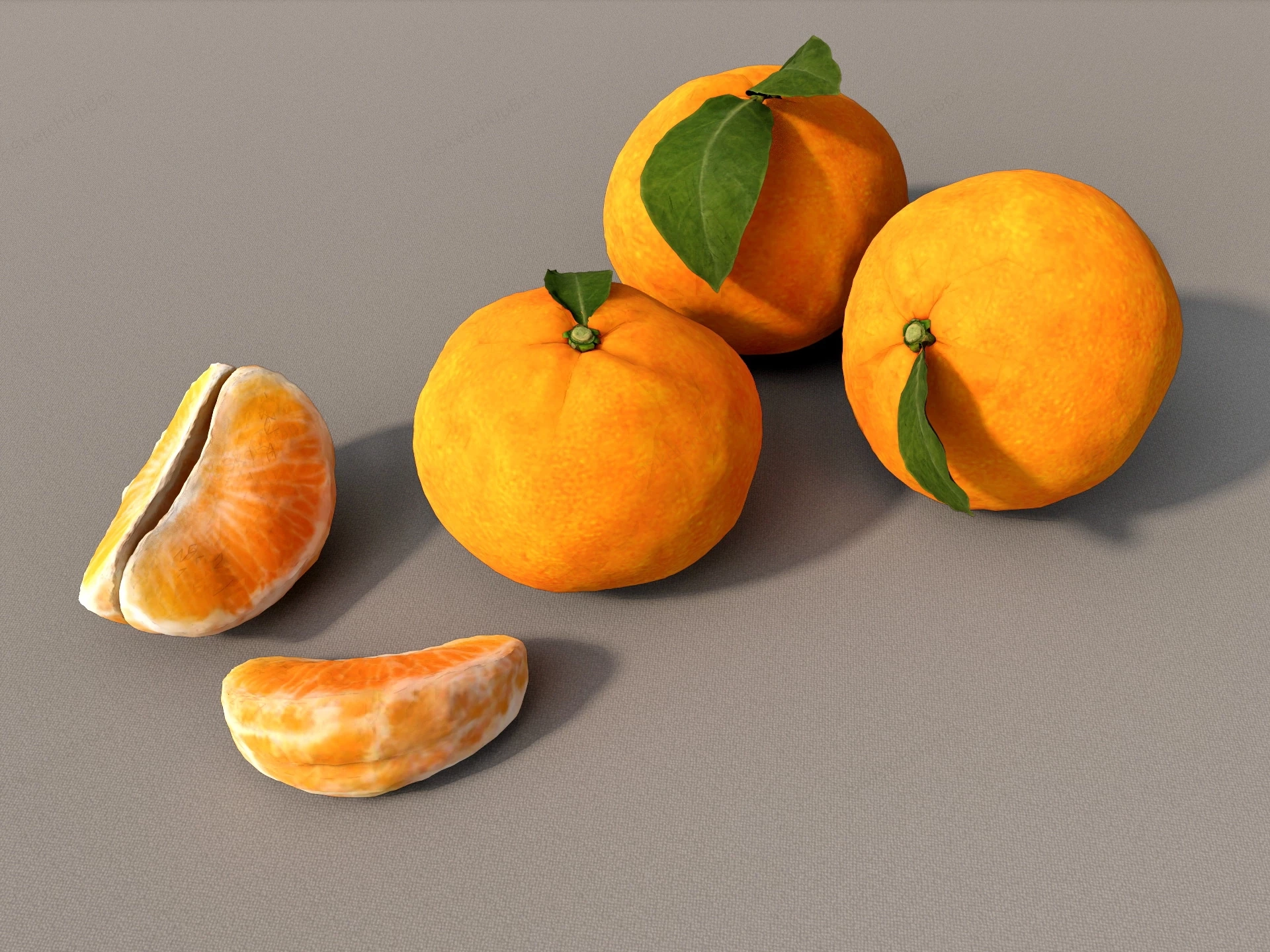 Fresh Mandarin Oranges sketchup model preview - SketchupBox