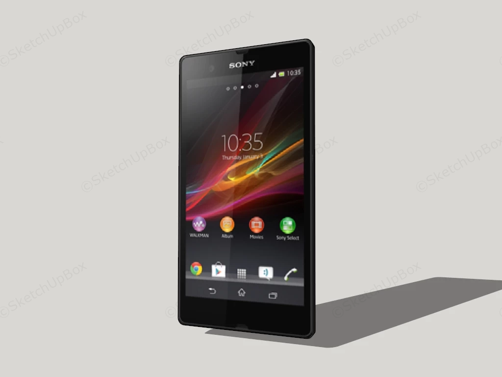 Sony Xperia Z sketchup model preview - SketchupBox