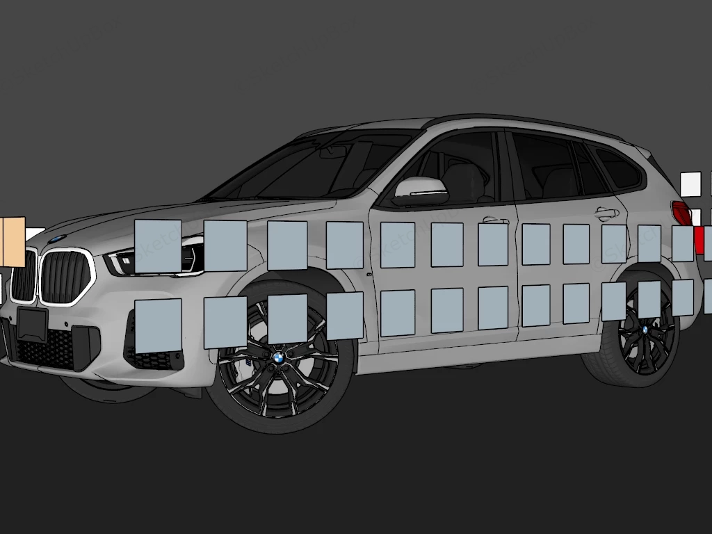 White BMW X3 sketchup model preview - SketchupBox