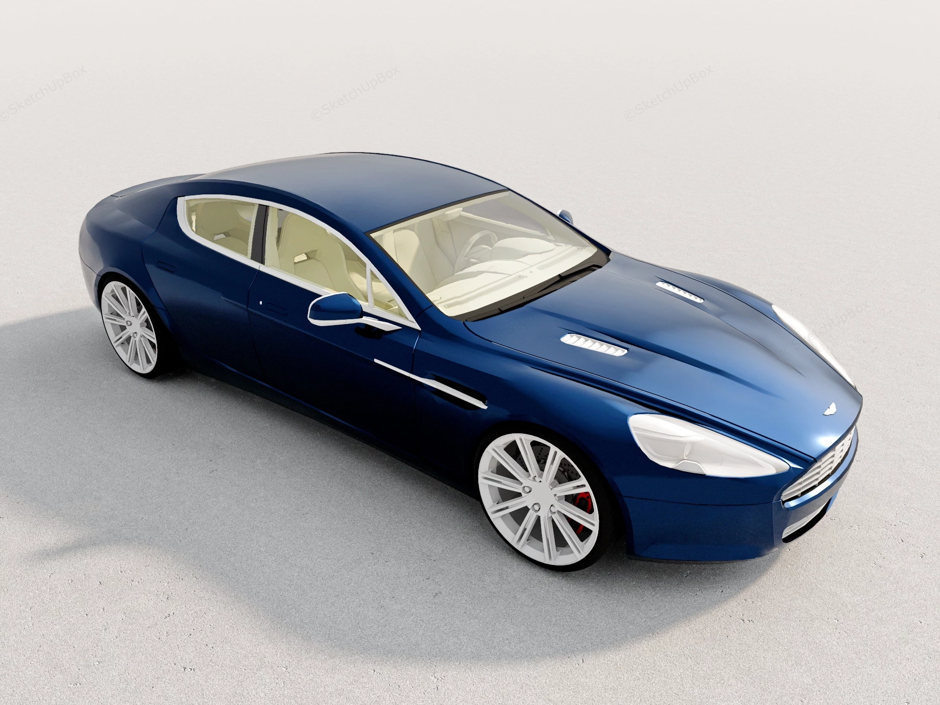 Aston Martin Rapide sketchup model preview - SketchupBox
