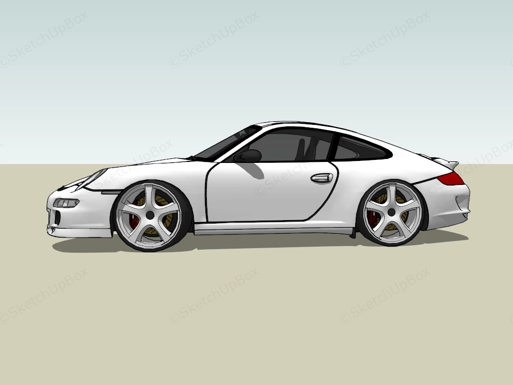 Porsche 911 Turbo S sketchup model preview - SketchupBox
