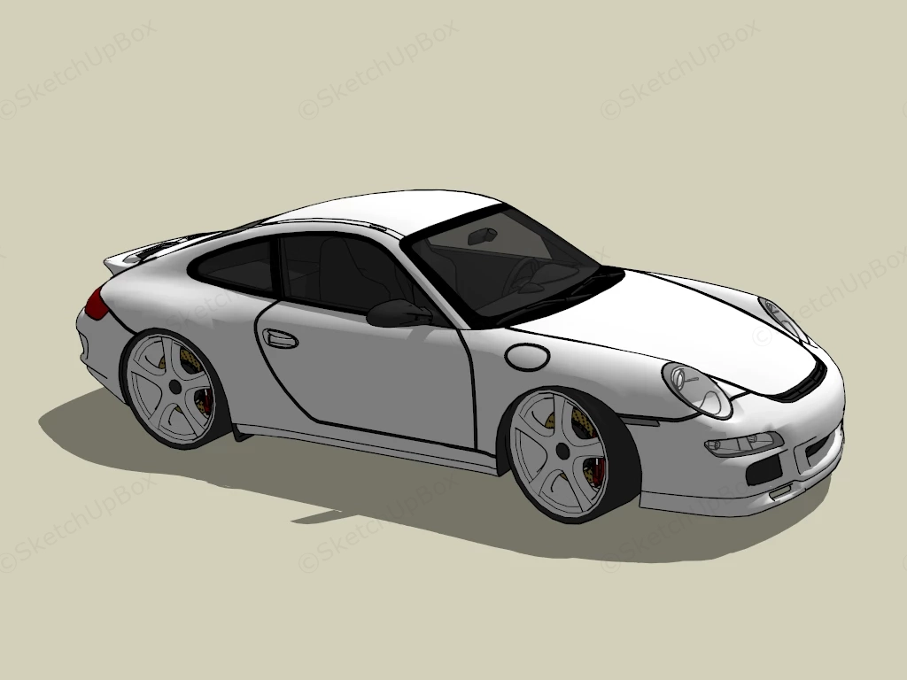 Porsche 911 Turbo S sketchup model preview - SketchupBox