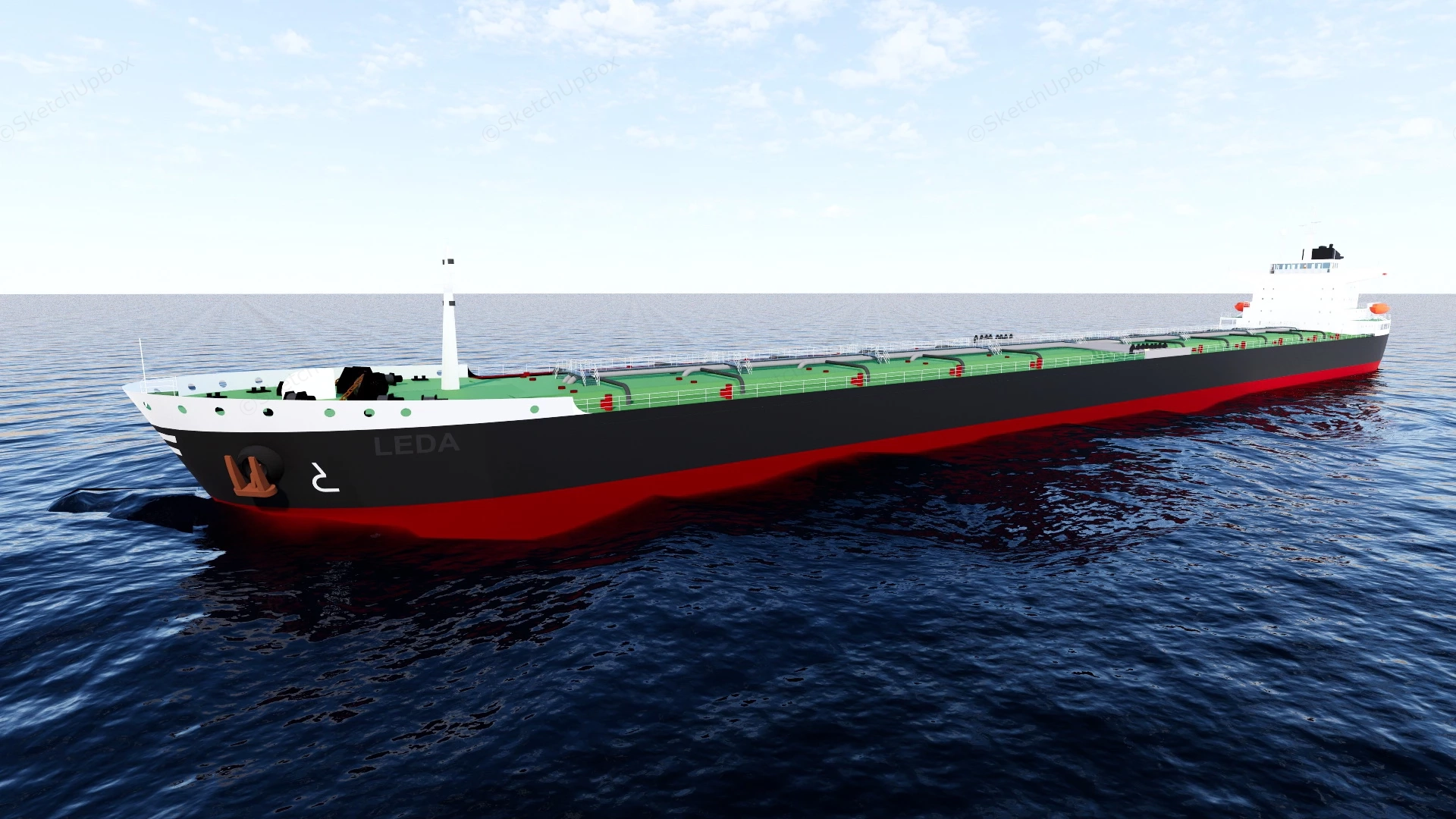 Oil Tanker Vessel sketchup model preview - SketchupBox