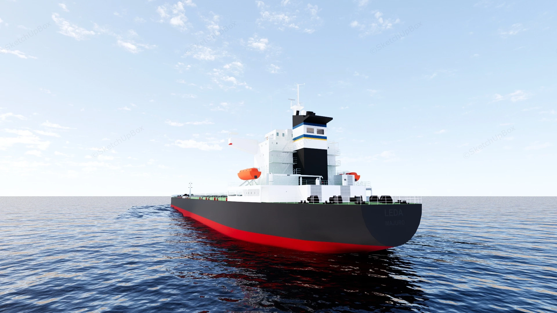 Oil Tanker Vessel sketchup model preview - SketchupBox
