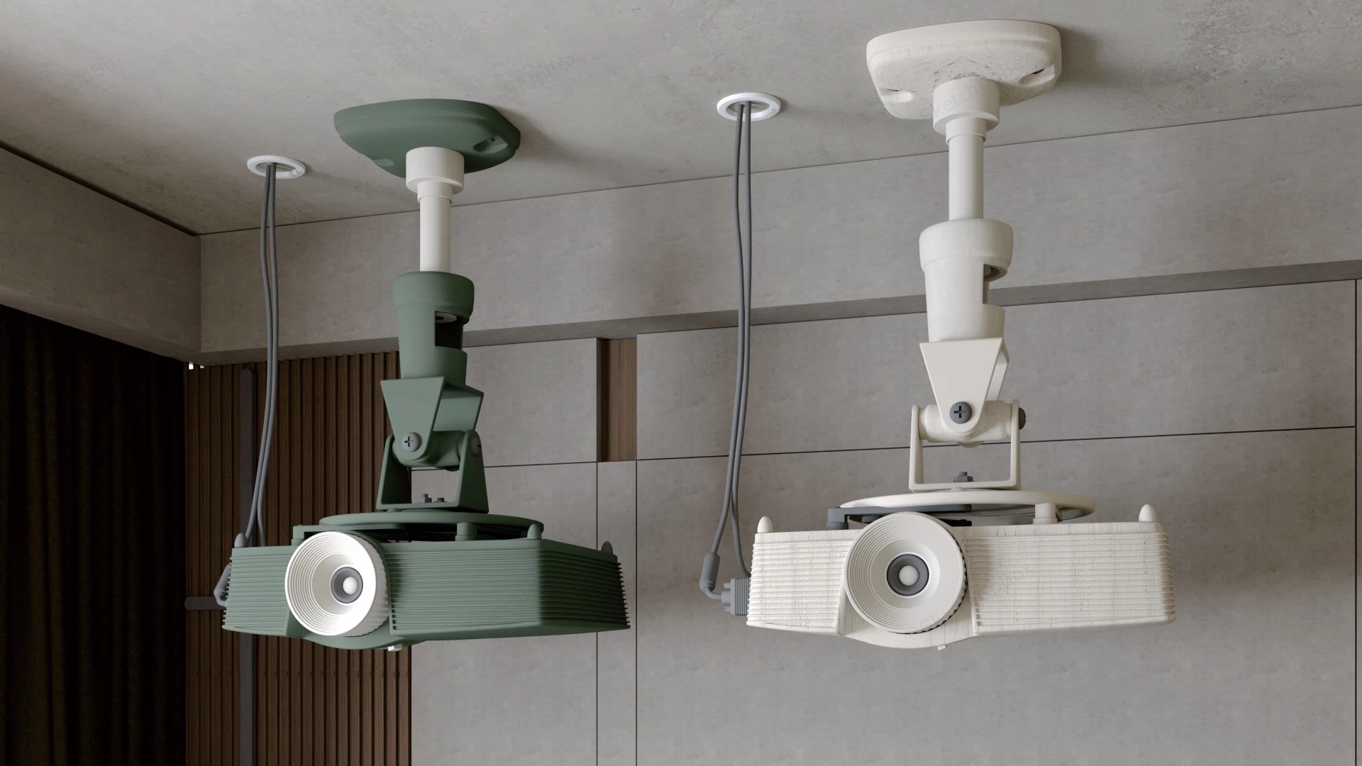 Ceiling Mounted Overhead Projector sketchup model preview - SketchupBox