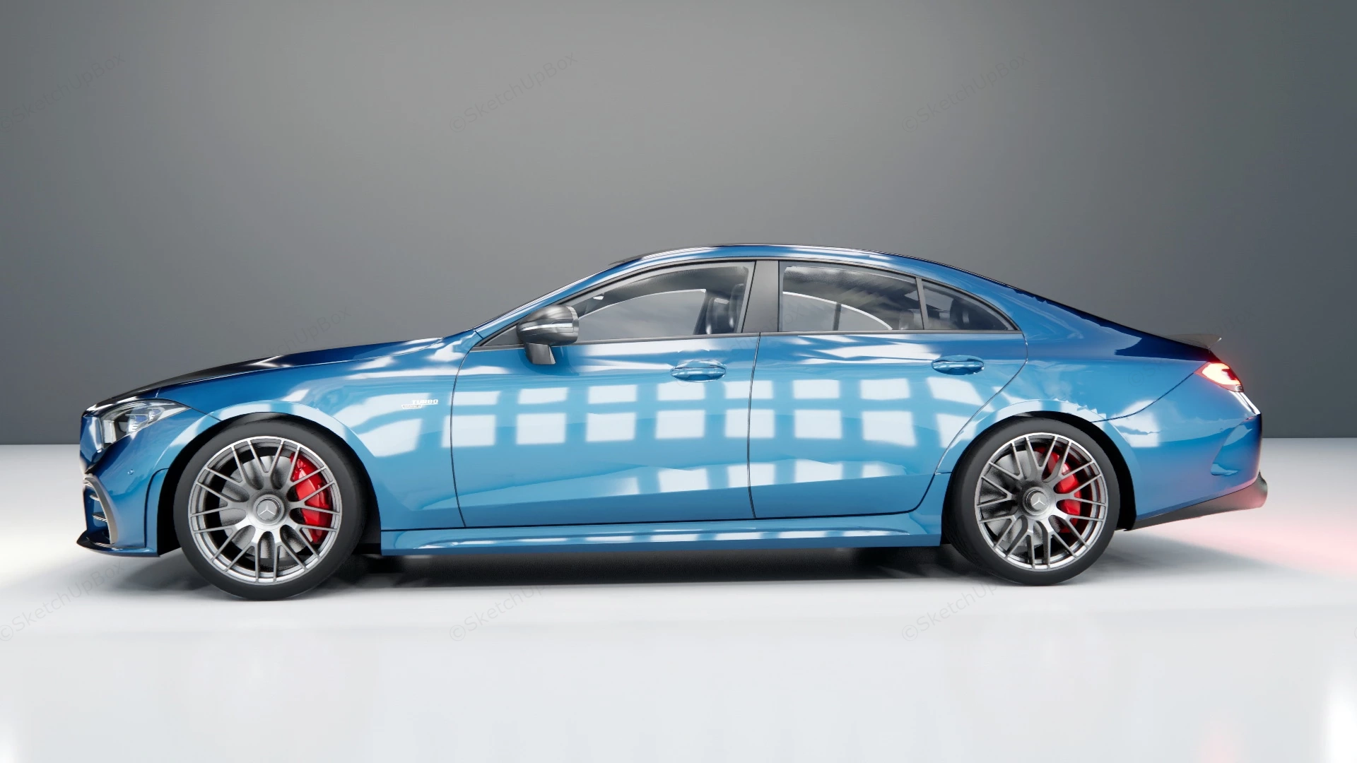 Mercedes Benz CLS 53 AMG sketchup model preview - SketchupBox
