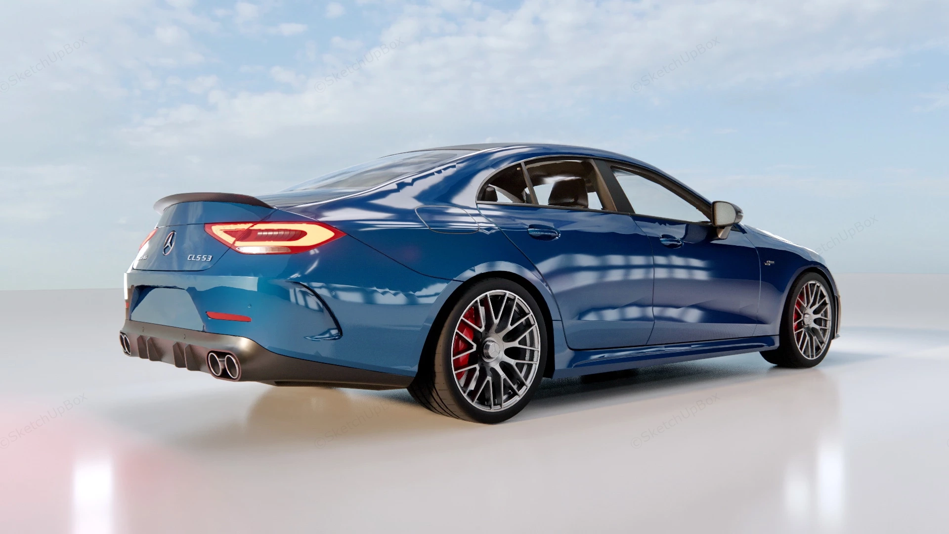 Mercedes Benz CLS 53 AMG sketchup model preview - SketchupBox