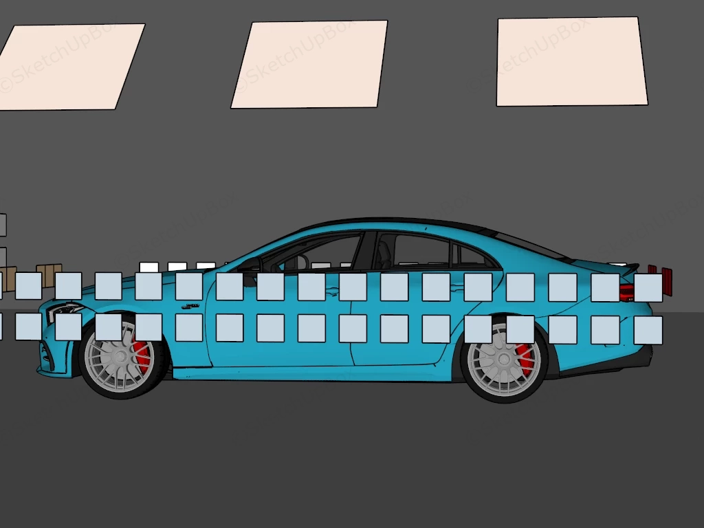 Mercedes Benz CLS 53 AMG sketchup model preview - SketchupBox