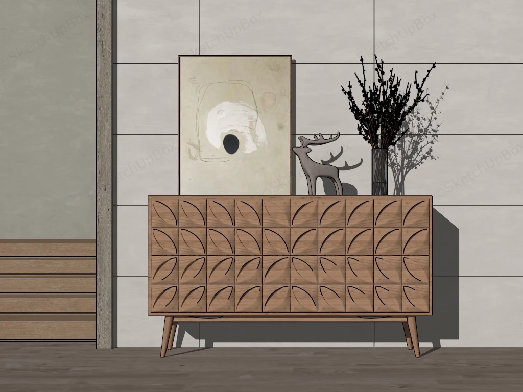 Entry Foyer Cabinet sketchup model preview - SketchupBox