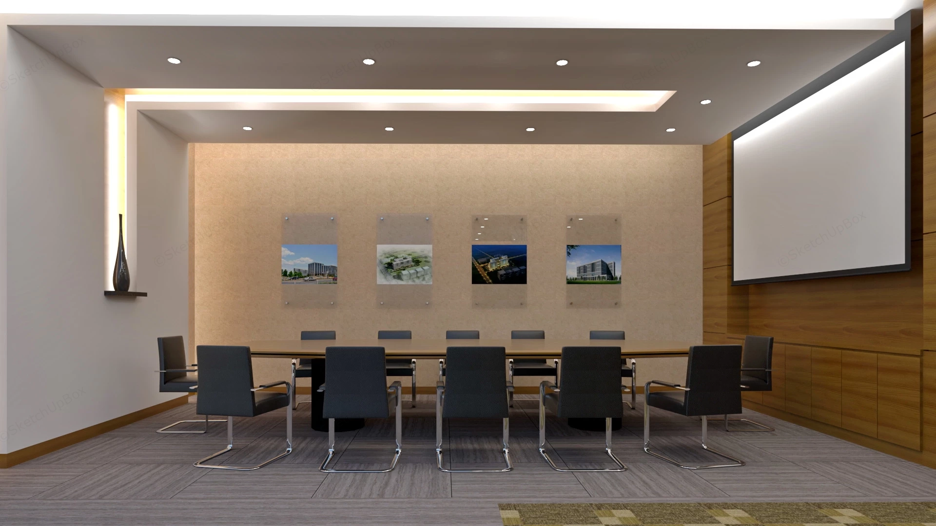 Conference Room Interior Design sketchup model preview - SketchupBox