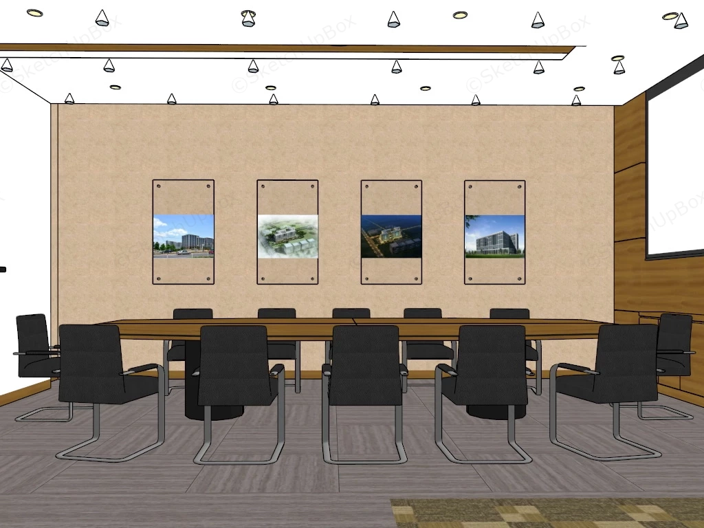 Conference Room Interior Design sketchup model preview - SketchupBox