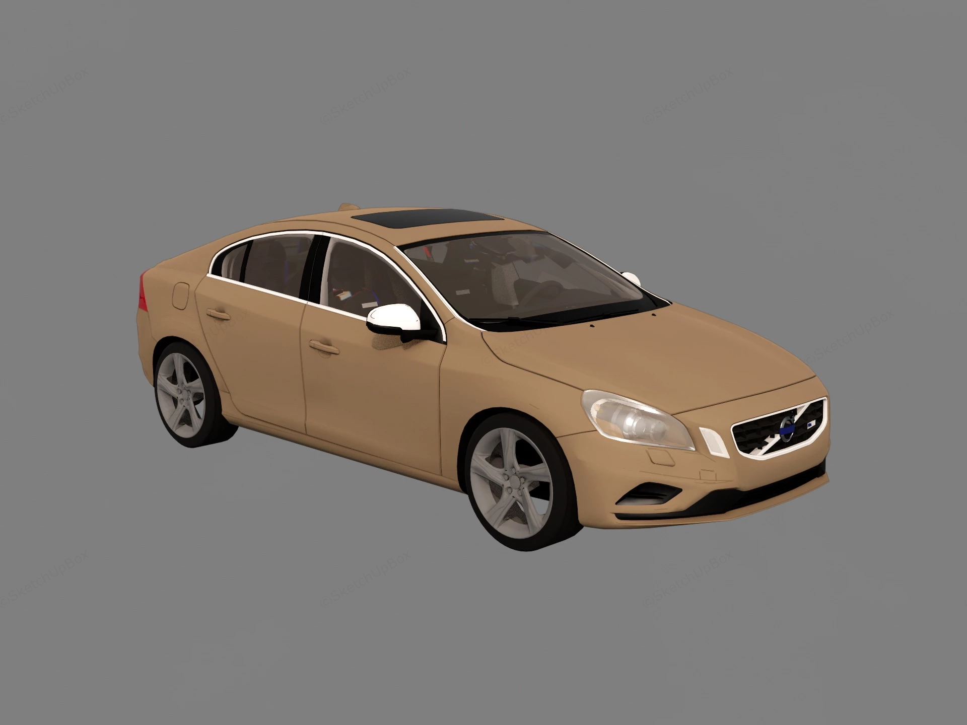 Volvo S60 sketchup model preview - SketchupBox