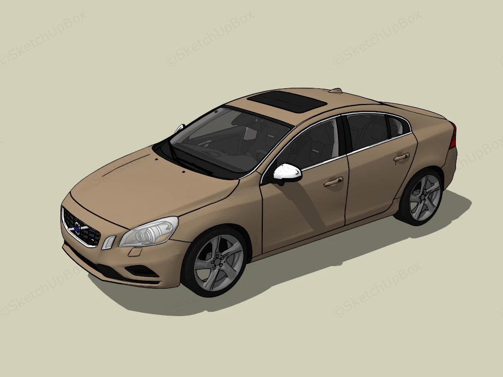 Volvo S60 sketchup model preview - SketchupBox