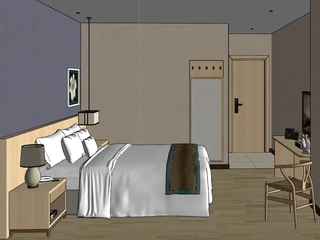 Economy Single Room sketchup model preview - SketchupBox