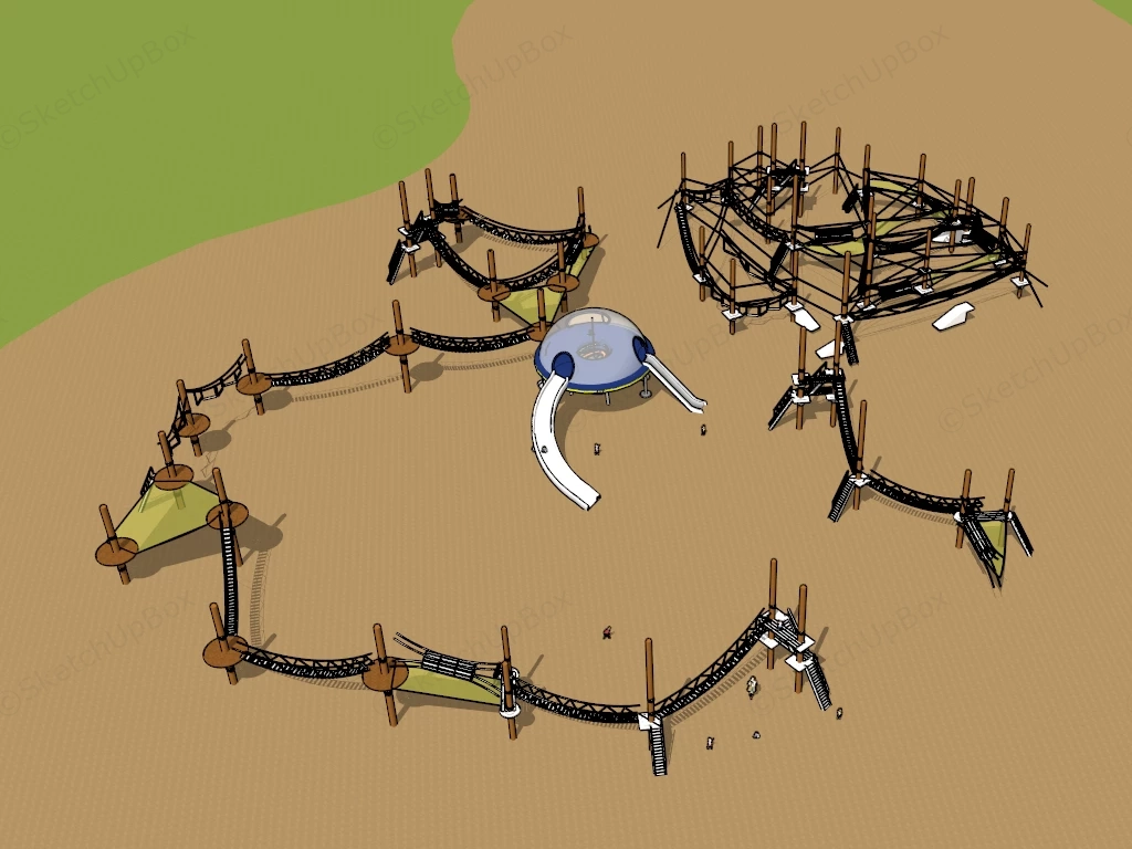 Natural Adventure Playground sketchup model preview - SketchupBox