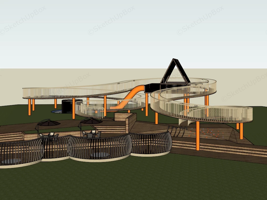Park Playground Design sketchup model preview - SketchupBox