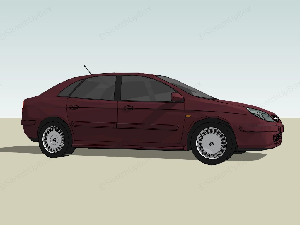 Citroen C5 Saloon sketchup model preview - SketchupBox