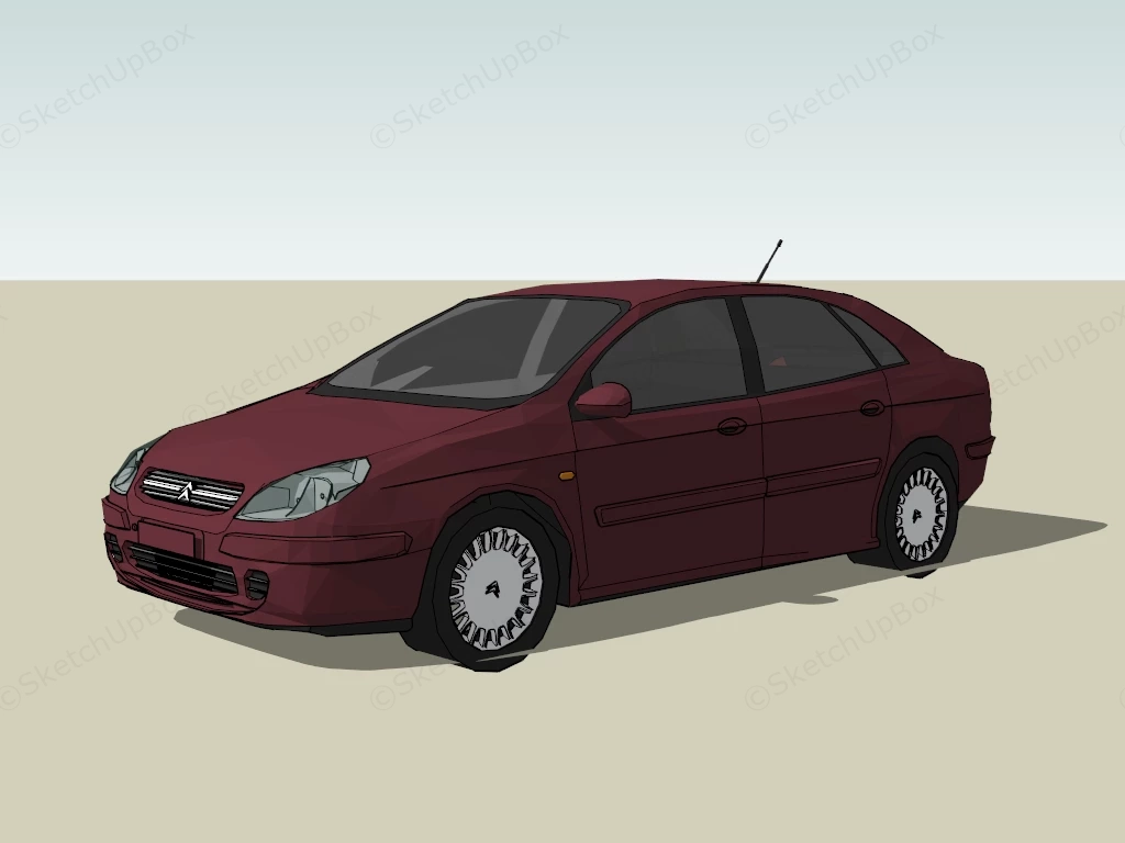 Citroen C5 Saloon sketchup model preview - SketchupBox