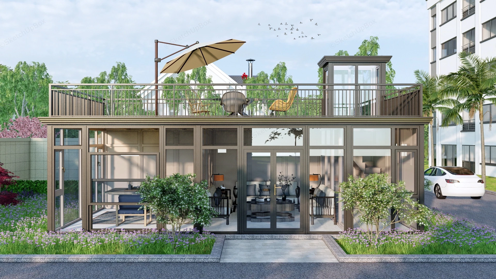 Outdoor SunRoom Design sketchup model preview - SketchupBox