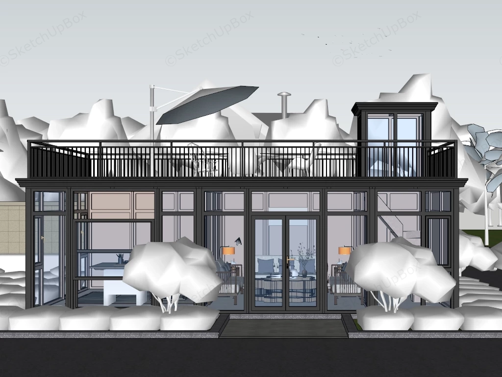 Outdoor SunRoom Design sketchup model preview - SketchupBox