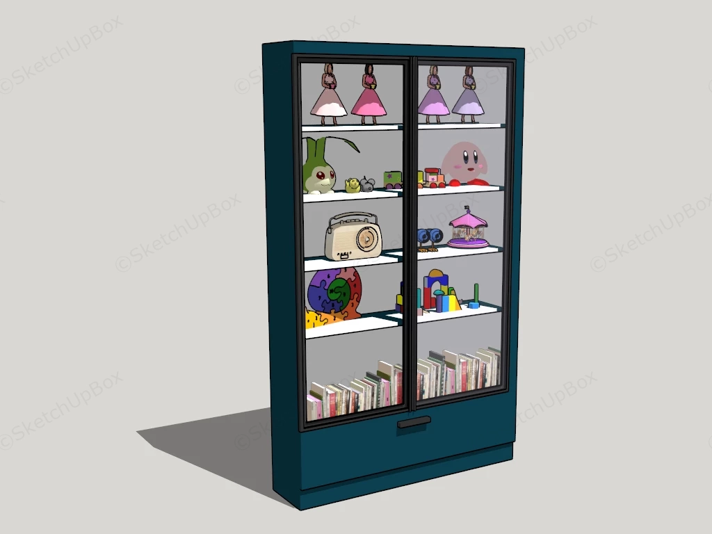 Kids Bookshelf And Toy Storage sketchup model preview - SketchupBox