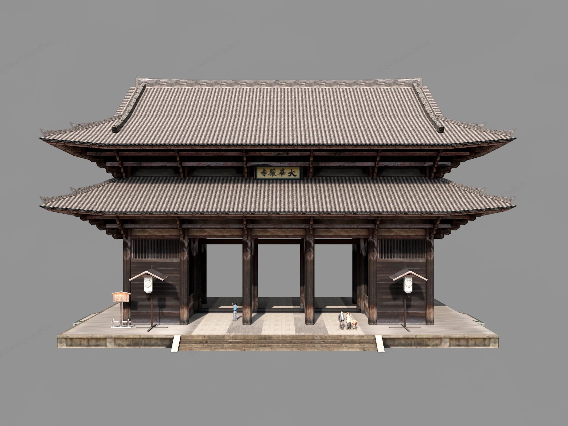The Gate Of Todai Ji Temple sketchup model preview - SketchupBox